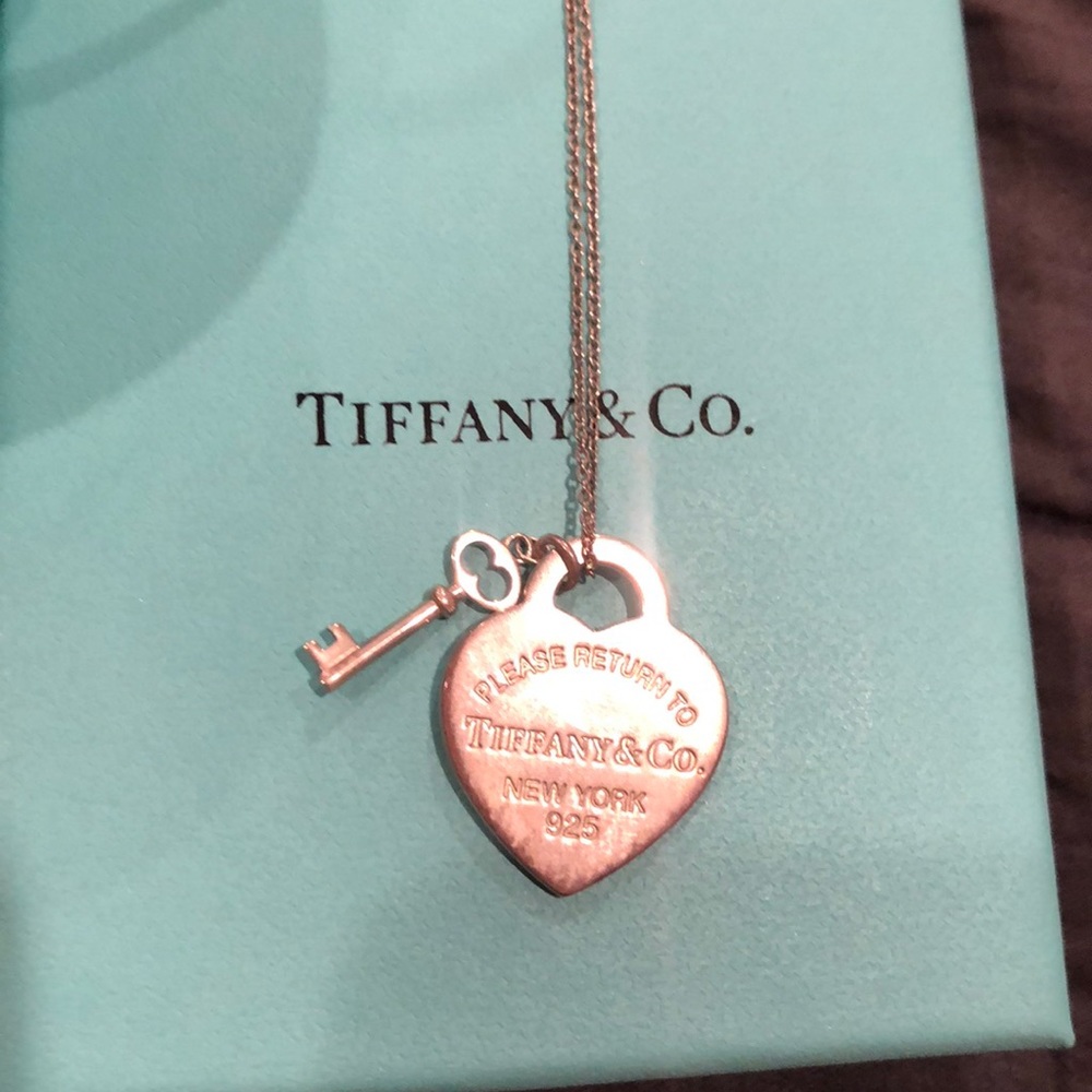 Tiffany & Co. heart and key necklace